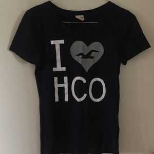 Hollister navy tee size small